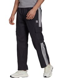 adidas Synthetic Adicolor Classics 3-stripes Cargo Pants in Black for Men -  Lyst