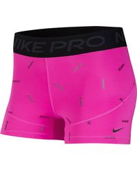 pink nike pro shorts