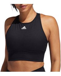 adidas cropped ribbed bra top