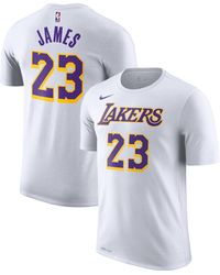 Nike Cotton Lebron James Los Angeles Lakers King S Crown T Shirt In Purple For Men Lyst