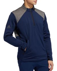 adidas Synthetic Primeblue Cold Ready Golf 1/4 Zip in Black/Green (Black) for Men - Lyst