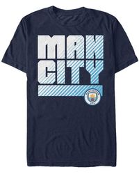 Fifth Sun Manchester City Wordmark Navy T-shirt - Blue