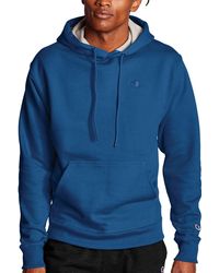 champion stacked big c flocked pullover hoodie