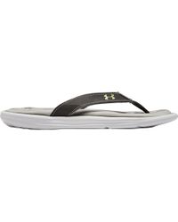 white under armour flip flops