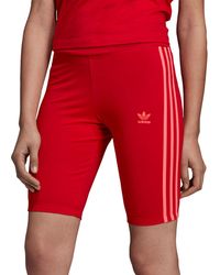 red adidas biker shorts
