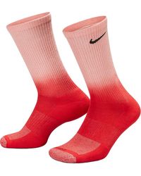 Nike Cotton Logo Detailed Tie-dye Effect Socks in Yellow for Men | Lyst