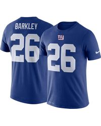 men's new york giants saquon barkley nike white color rush limited jersey