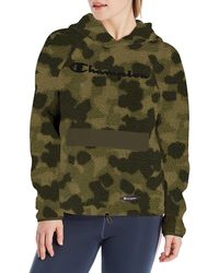 puma script sherpa overhead hoodie