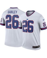 men's new york giants saquon barkley nike white color rush limited jersey