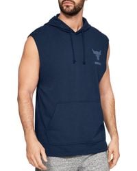 under armour men's project rock threadborne sleeveless hoodie