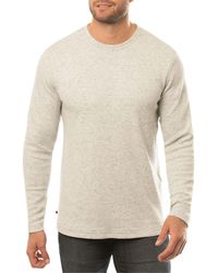 Travis Mathew Cloud Waffle Crew Long Sleeve Golf T-shirt in Charcoal (Gray) for Men | Lyst