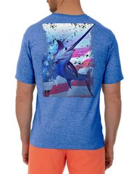 Guy Harvey Mens Short Sleeve T-Shirt Graphic Red Aqua Gray Coral M L XL 2XL