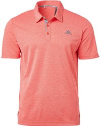 adidas men's drive heather block golf polo