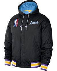 nike lakers modern varsity jacket