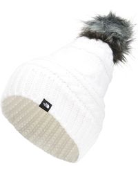 north face triple cable pom beanie