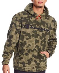 champion big c sherpa half zipper hoodie