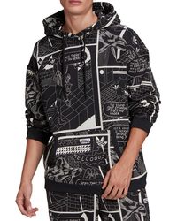 nike all over print seashell hoodie