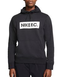 nike fc woven overlay hoodie