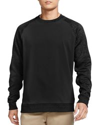 nike club crew neck sweat in black