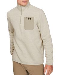 under armour men's sweaterfleece henley long sleeve shirt