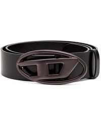 DIESEL - Ceinture 3.9 cm en cuir avec boucle Oval D métallisée - Lyst