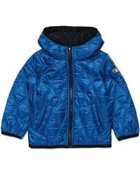 DIESEL - Hooded Quilted Jacket With Oval D Patch - Lyst