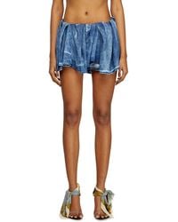 DIESEL - Mini-jupe en denim effet vieilli - Lyst