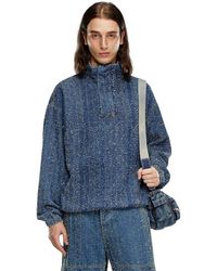 DIESEL - Pullover Jacket In Bouclé Denim - Lyst