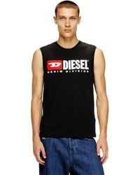 DIESEL - T-bisco-divstroyed Logo-print Tank Top - Lyst