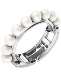 DIESEL - Sterling And Pearl Band Ring - Lyst