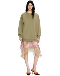 DIESEL - Sweatshirt Dress With Chiffon And Lace Skirt - Lyst