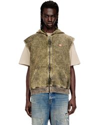DIESEL - Hoodie With Acid Wash And Logo - Lyst