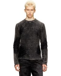 DIESEL - Destroyed Jumper With Floating Yarns - Lyst