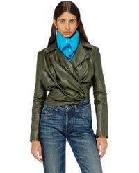 DIESEL - Draped Wrap-Effect Jacket - Lyst
