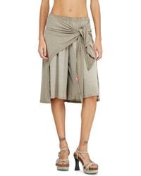 DIESEL - Hemp-Cotton Bermuda Shorts With Wrap Detail - Lyst