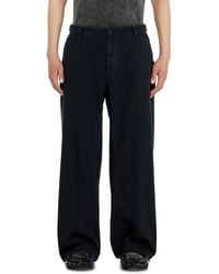 DIESEL - Cotton Ripstop Pants With Side Buckles - Lyst