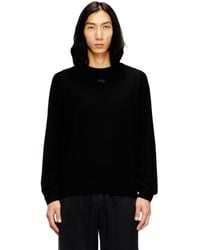 DIESEL - Wool Jumper With Cut-Out Logo - Lyst
