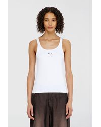DIESEL - Slim Tank Top With Laser-Cut Oval D - Lyst