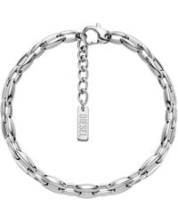 DIESEL - Pulsera De Cadena De Acero Inoxidable - Lyst