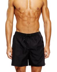 DIESEL - Mid-Length Swim Shorts With Maxi Logo - Lyst