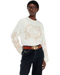 DIESEL - Cotton Long-Sleeve T-Shirt With Graphic Print - Lyst
