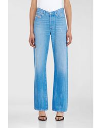 DIESEL - Regular Jeans High Waist 1971 D-Sent, Light, Button Fly - Lyst