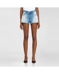 DIESEL - Wide Denim Shorts - Lyst