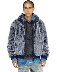 DIESEL - Shaggy Winter Jacket - Lyst