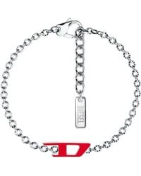 DIESEL - Stainless Steel Chain Bracelet - Lyst