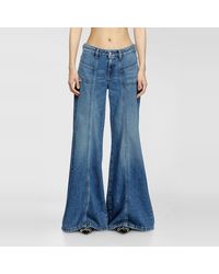 DIESEL - Flare Jeans Low Waist D-Akii, Medium, Zip Fly - Lyst