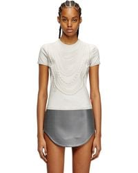 DIESEL - Camiseta Con Diseño De Collar En Relieve - Lyst