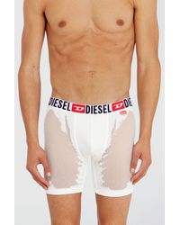 DIESEL - Boxer Largos Con Efecto Devoré Translúcido - Lyst