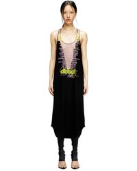 DIESEL - Vestido Sin Mangas Con Estampado De Letras De Canciones - Lyst
