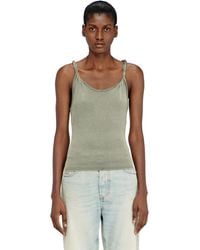 DIESEL - Tank Top With Twisted Straps - Lyst
